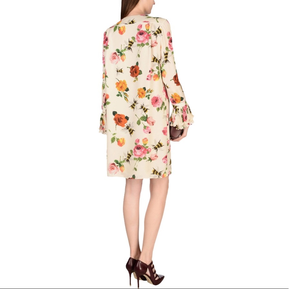 Gucci Roses and Bees Silk Shift Dress - Picture 15 of 15
